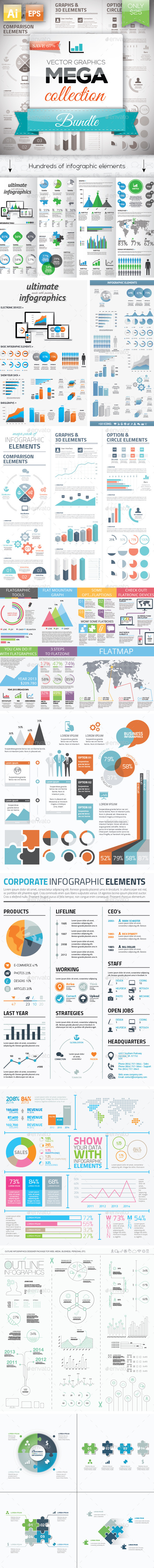 Vector Graphics Mega Collection Save 60% - Infographics