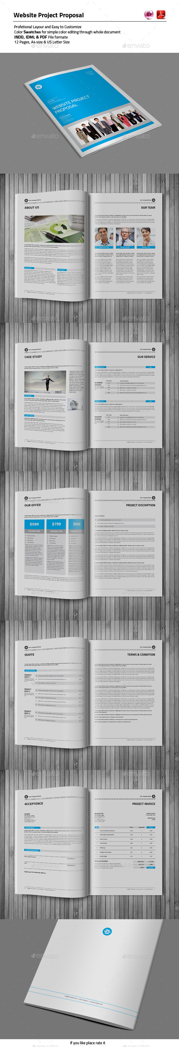 12 Pages Proposal Template - Proposals & Invoices Stationery