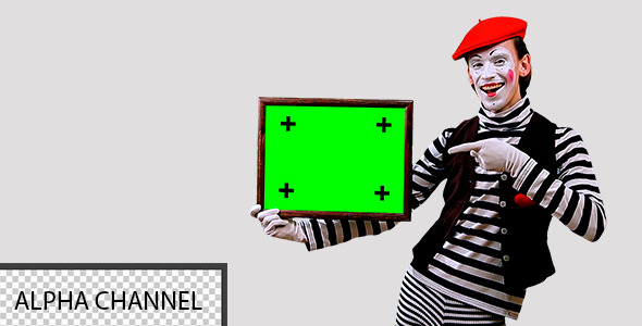 Mime With a Sign 4