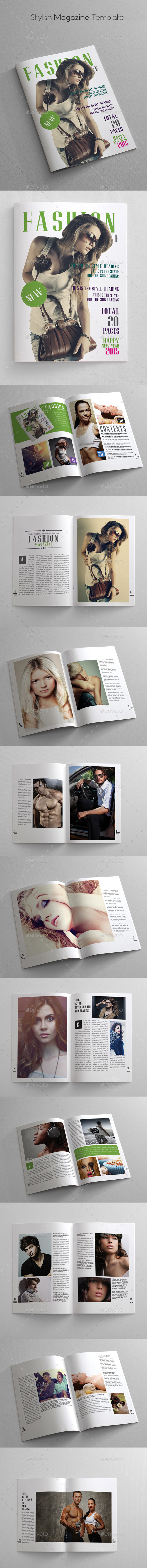 Stylish Magazine Template - Magazines Print Templates