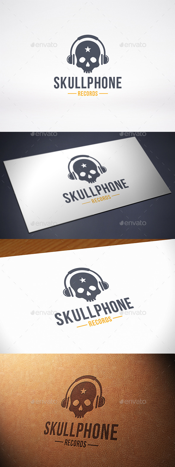 Music Skull Logo Template - Symbols Logo Templates