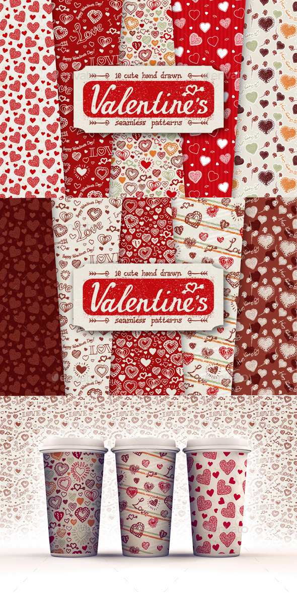 10 Valentines Day Patterns - Patterns Decorative