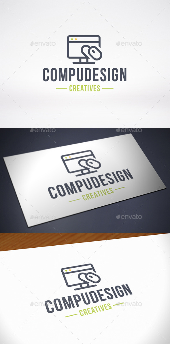 Computer Design Logo Template - Objects Logo Templates