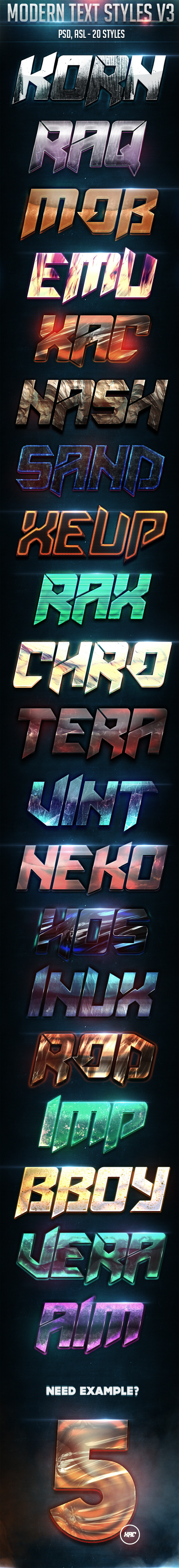 Modern Text Styles V3 - Text Effects Styles