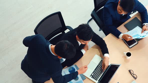 Business People Group Meeting Shot From Top View alt