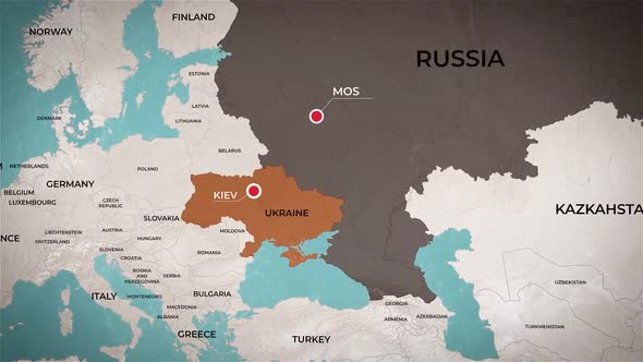 Ukraine & Russia map
