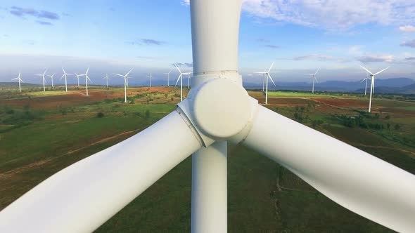 Wind Turbine From Aerial View alt