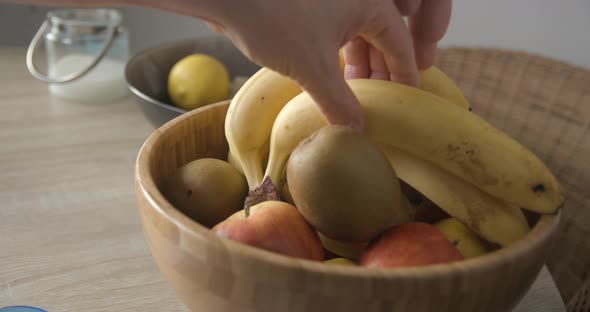 Getting fruits at home slowmotion, 4K DCI PRORES HQ