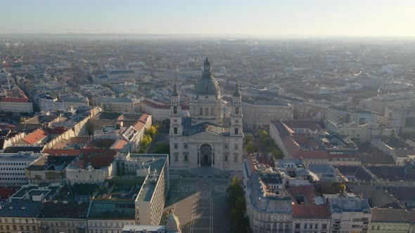 Pulling away from St. Stephen's Basilica in Budapest alt
