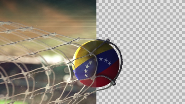 Soccer Ball Scoring Goal Night - Venezuela