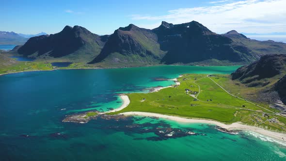 Beach Lofoten Islands Is an Archipelago in the County of Nordland, Norway. alt
