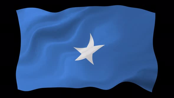 Somalia Flag Wavy National Flag Animation