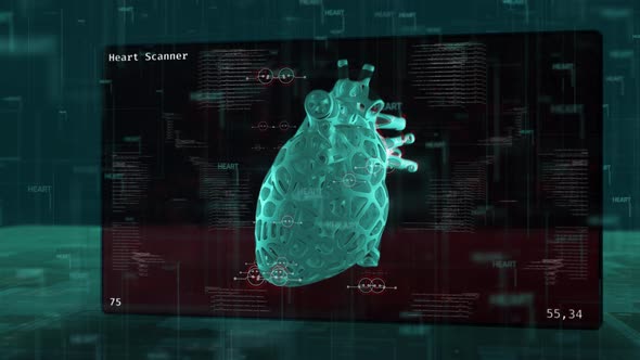 HUD UI Human Heart Scanner