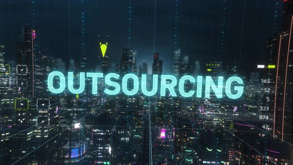 Digital Abstract Smart City Outsourcing Title