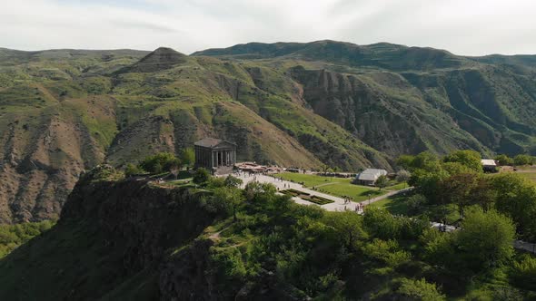 Flying Around Garni Pagan in Caucasus