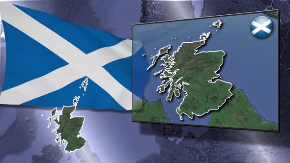 Scotland Flag And Map Animation alt