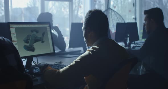 Digital Artist Working on 3d Graphics alt