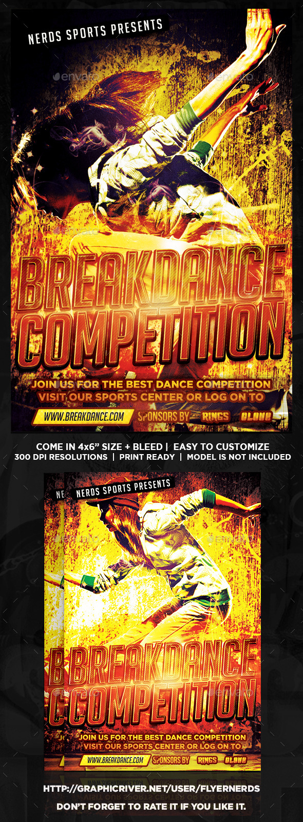 Break Dance Competition Sports Flyer - Sports Events
