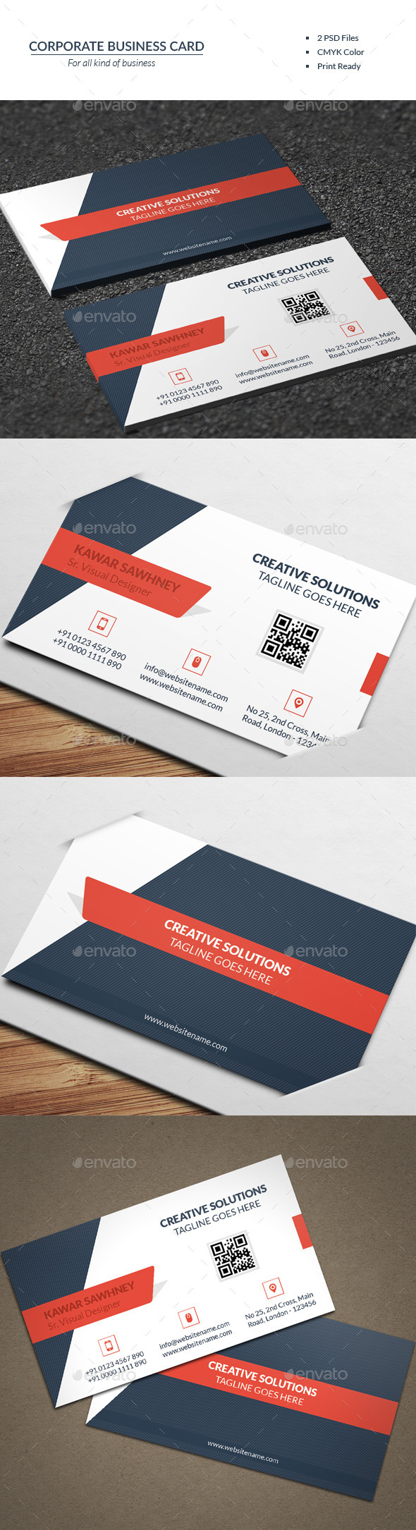 Corporate Business Card 12 - Business Cards Print Templates