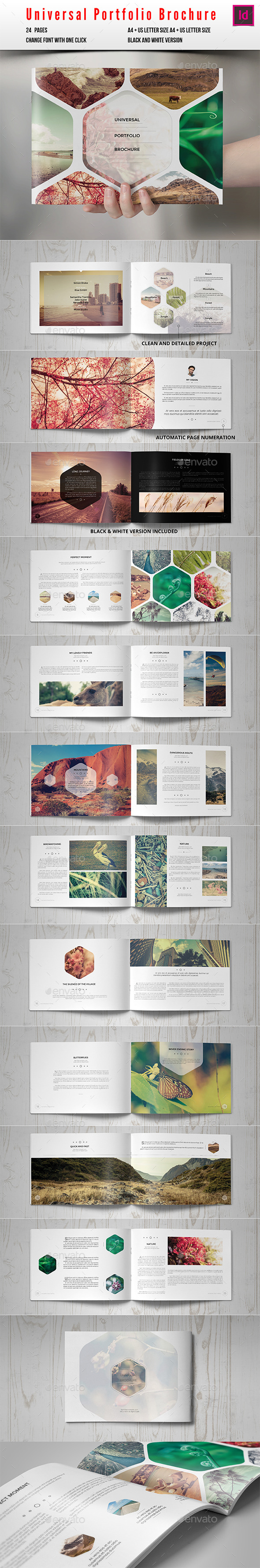 Universal Portfolio Brochure / Catalog - Photo Albums Print Templates