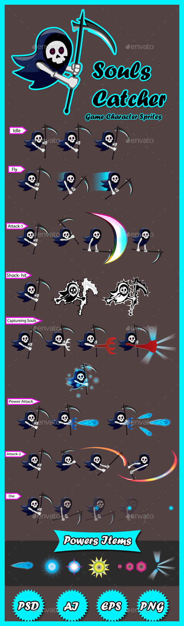 Souls Catcher - Sprites Game Assets