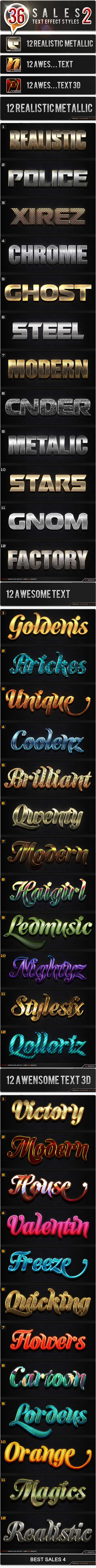 36 Sales 2 Bundle - Text Effects Styles