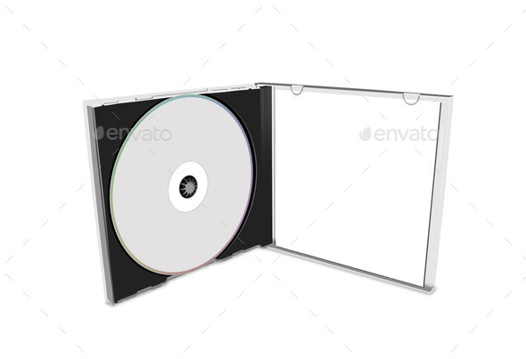 blank cd cover isolated