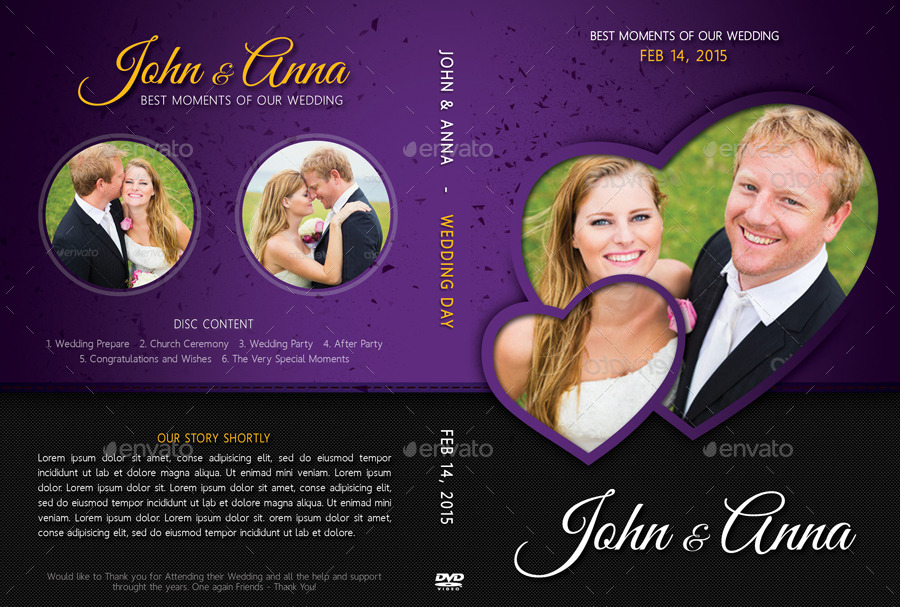 Wedding DVD Cover Template 12 by rapidgraf | GraphicRiver