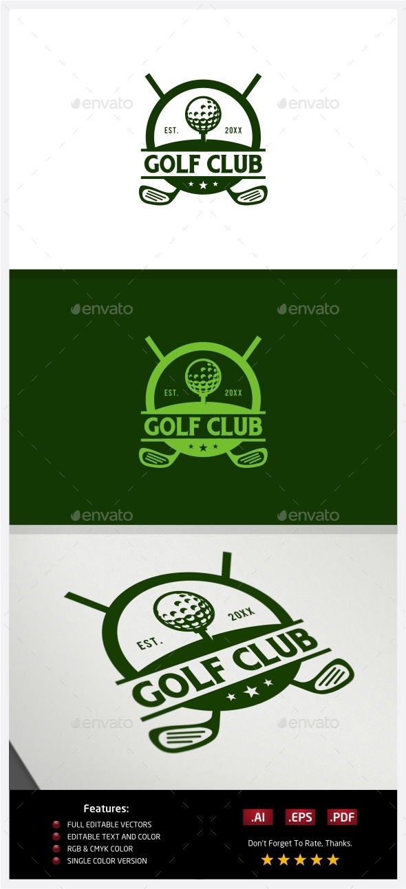 Golf Club Logo - Crests Logo Templates