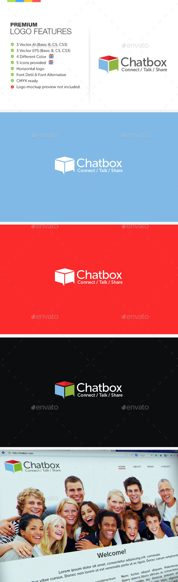 Chat Box Logo - Symbols Logo Templates