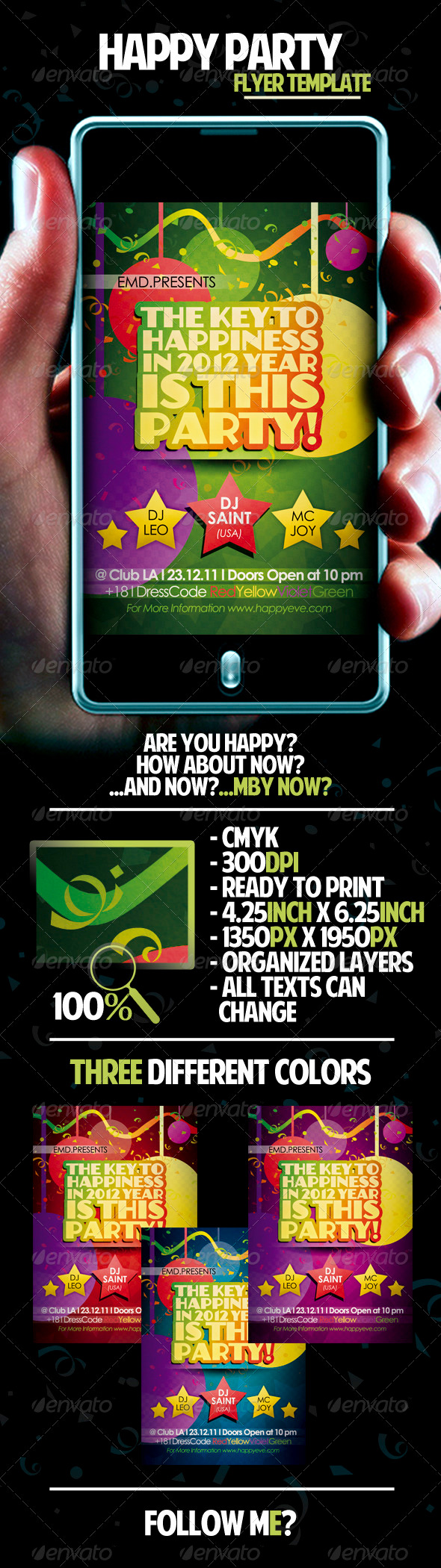 Happy Party Flyer Template - Clubs & Parties Events