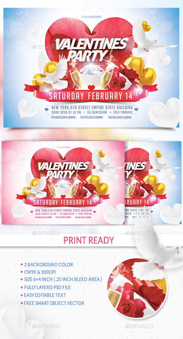 Valentine Party - Events Flyers