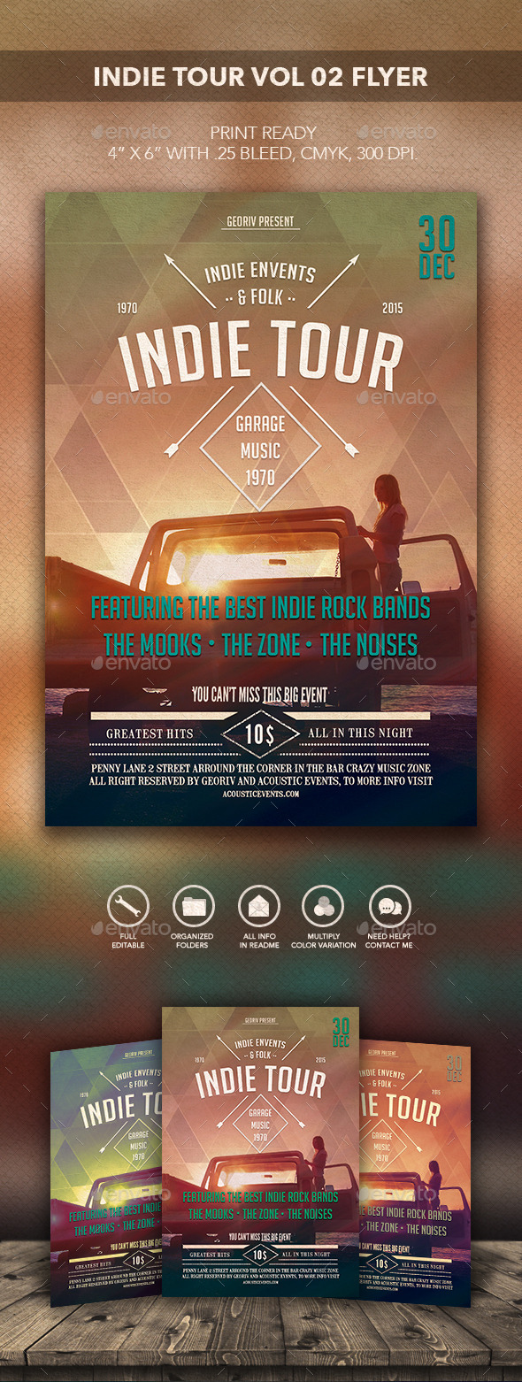 Indie Tour Vol2 - Flyers Print Templates