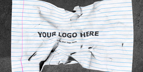 Crumpling Paper Logo Reveal