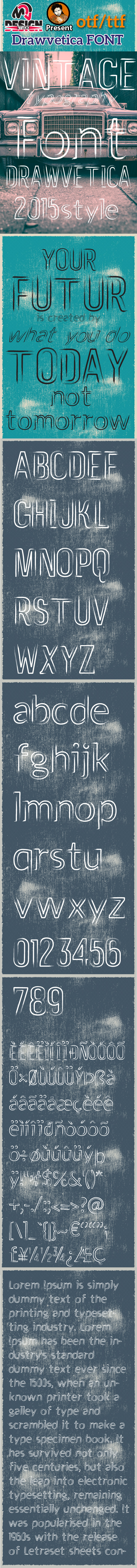Drawvetica Font - Script Fonts