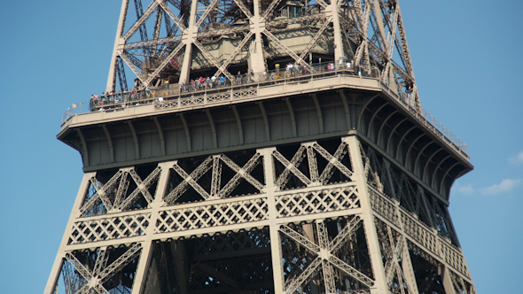 Closeup Of The Eiffel Tower In Paris France 2, Stock Footage | VideoHive