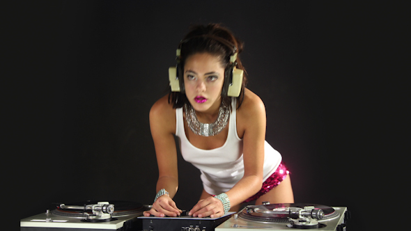 A Sexy Female Dj 7 Stock Footage Videohive