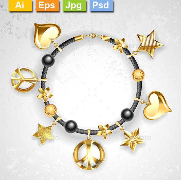 Bracelet with Symbols - Man-made Objects Objects