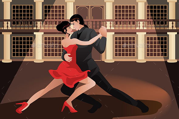 Couple Dancing Tango - Sports/Activity Conceptual
