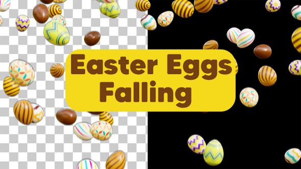 Easter Eggs Falling 3D