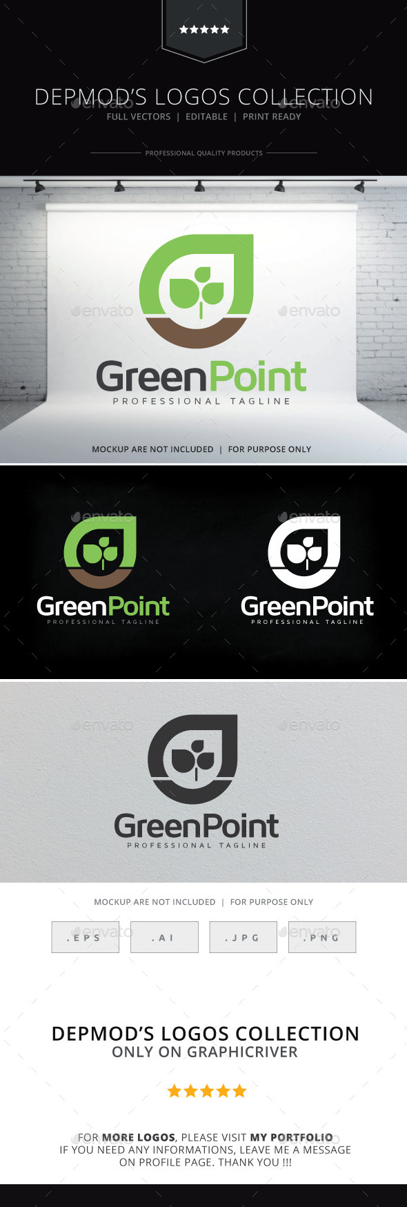Green Point Logo - Symbols Logo Templates
