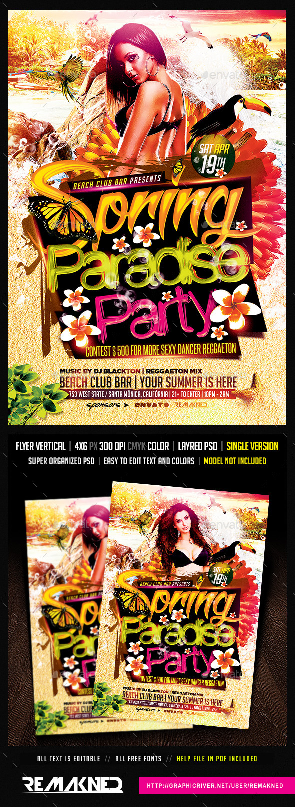 Spring Paradise Party | Flyer Template PSD