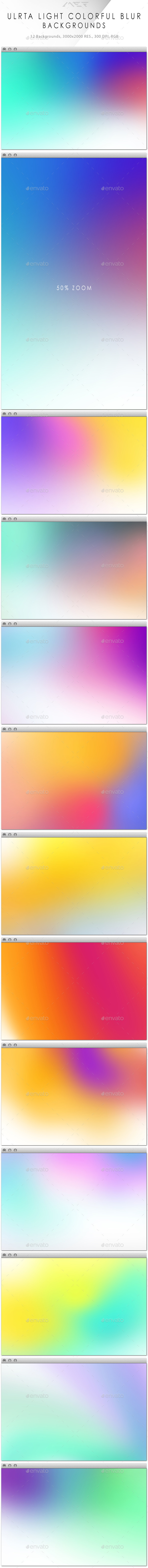 Ultra Light Colorful Blur Backgrounds - Abstract Backgrounds