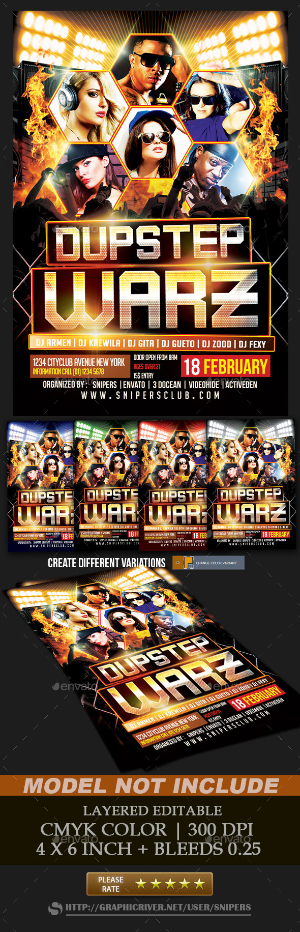 Dubstep Dj Battle - Events Flyers