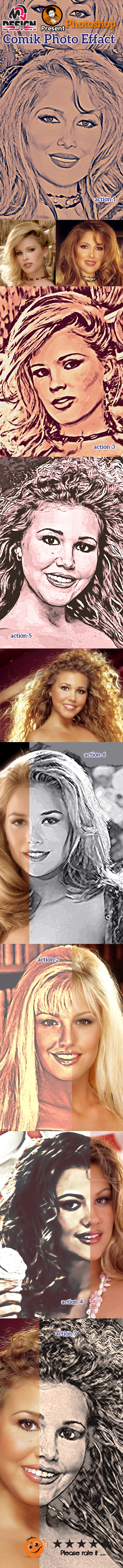 Comik Photo Effect - Actions Photoshop