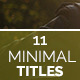 11 Minimal Titles - VideoHive Item for Sale