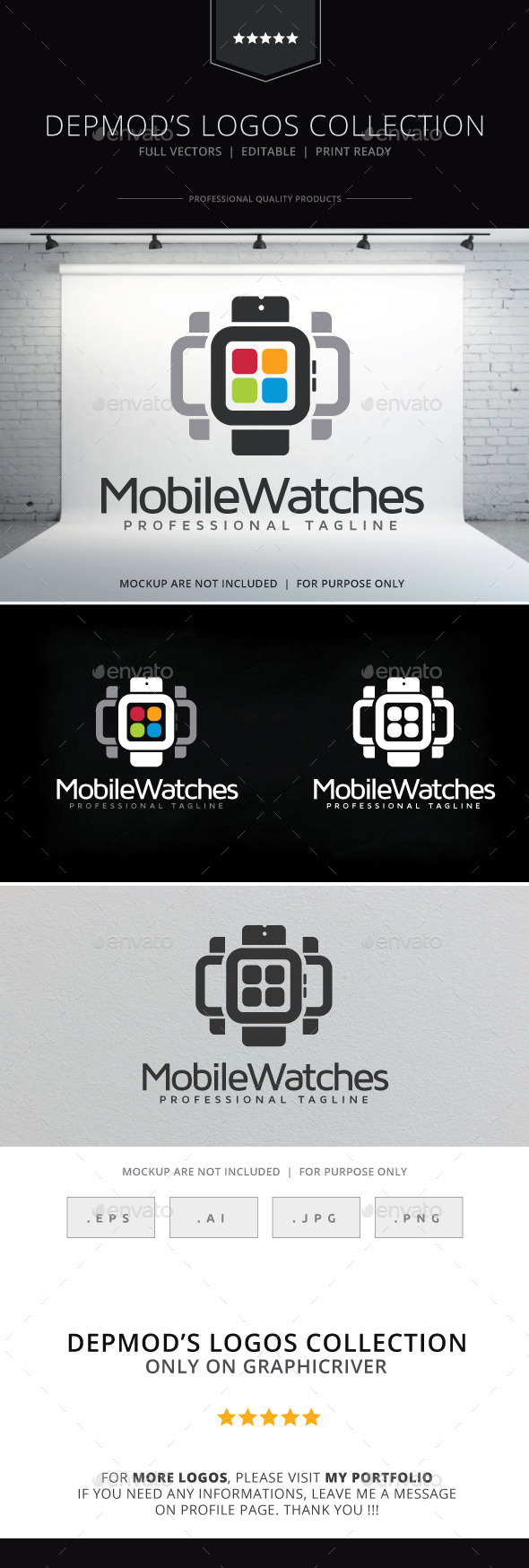 Mobile Watches Logo - Objects Logo Templates
