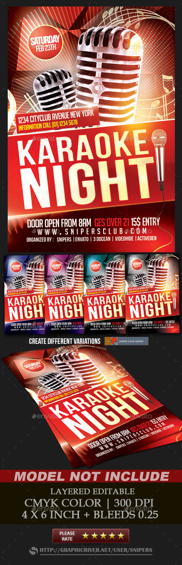 Karaoke Night Flyer - Events Flyers
