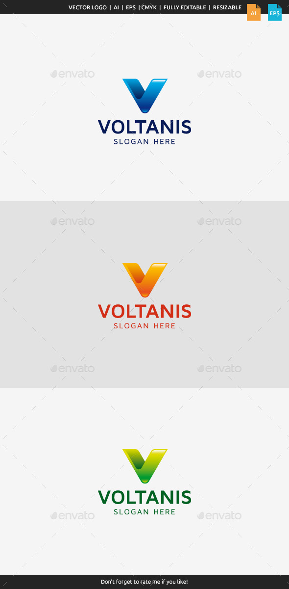 Voltanis - V Logo - Letters Logo Templates