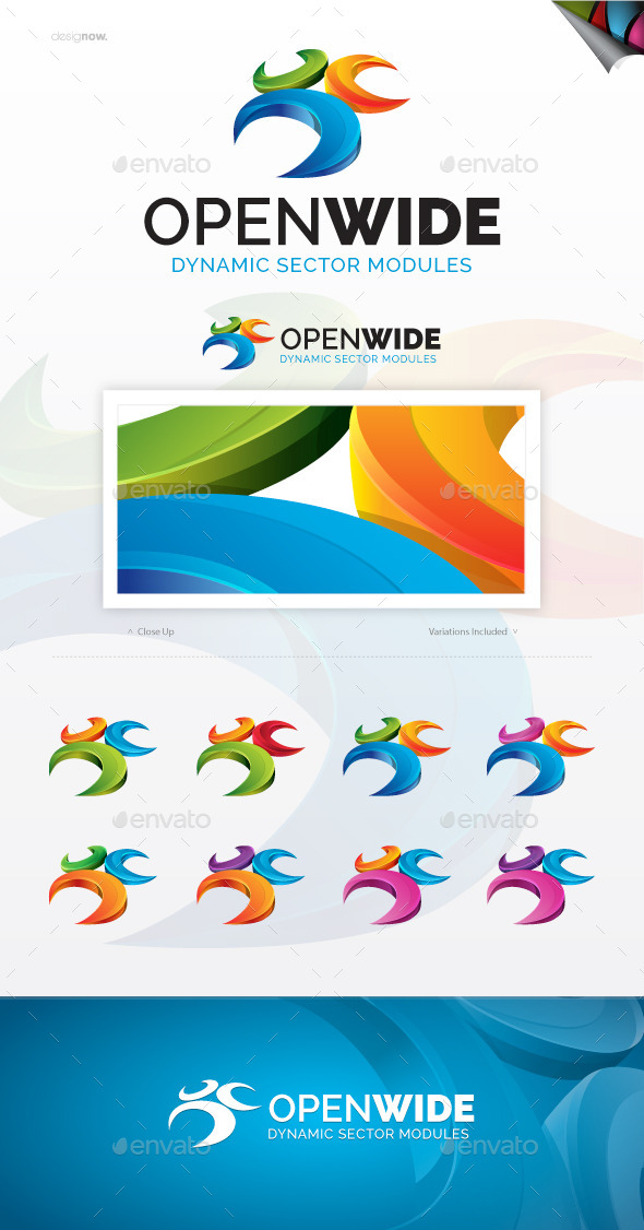 Open Wide Logo - Abstract Logo Templates